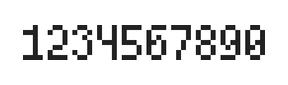 4×7数字点阵字体 ddN47AB1072