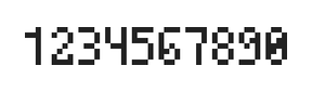 4×7数字点阵字体 ddN47AB1073