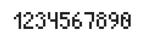4×7数字点阵字体 ddN47AB1074