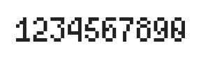 4×7数字点阵字体 ddN47AB1083