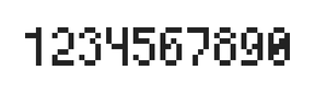 4×7数字点阵字体 ddN47AB1084
