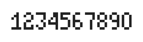 4×7数字点阵字体 ddN47AB1086