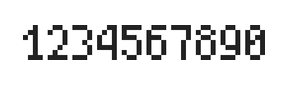 4×7数字点阵字体 ddN47AB1088