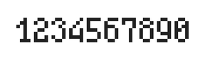 4×7数字点阵字体 ddN47AB1095