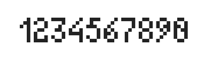 4×7数字点阵字体 ddN47AB1096