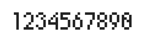 4×7数字点阵字体 ddN47AB1098