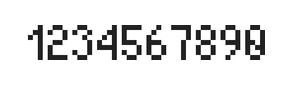 4×7数字点阵字体 ddN47AB1103