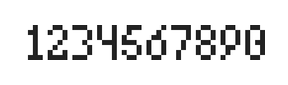 4×7数字点阵字体 ddN47AB1107