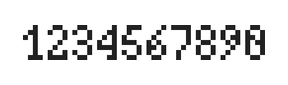 4×7数字点阵字体 ddN47AB1110