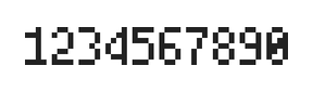 4×7数字点阵字体 ddN47AB1112