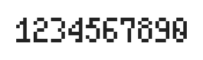 4×7数字点阵字体 ddN47AB1116