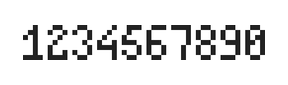 4×7数字点阵字体 ddN47AB1117