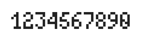 4×7数字点阵字体 ddN47AB1122