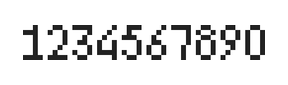 4×7数字点阵字体 ddN47AB1131