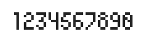 4×7数字点阵字体 ddN47AB1133