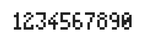 4×7数字点阵字体 ddN47AB1141