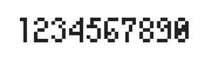 4×7数字点阵字体 ddN47AB1151