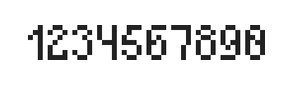 4×7数字点阵字体 ddN47AB1152