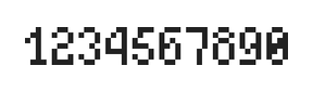 4×7数字点阵字体 ddN47AB1157