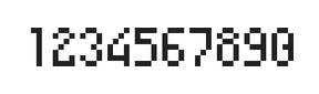 4×7数字点阵字体 ddN47AB1161