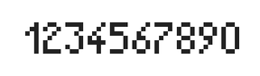 4×7数字点阵字体 ddN47AB1163