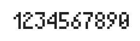 4×7数字点阵字体 ddN47AB1164