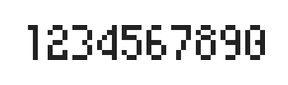 4×7数字点阵字体 ddN47AB1165