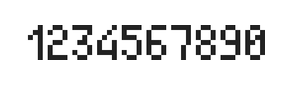 4×7数字点阵字体 ddN47AB1168
