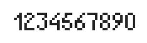 4×7数字点阵字体 ddN47AB1181