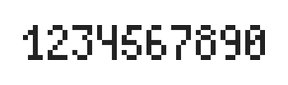 4×7数字点阵字体 ddN47AB1183