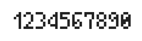 4×7数字点阵字体 ddN47AB1185