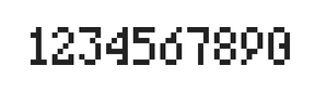 4×7数字点阵字体 ddN47AB1191
