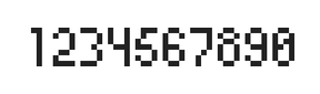 4×7数字点阵字体 ddN47AB1193
