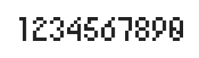 4×7数字点阵字体 ddN47AB1197