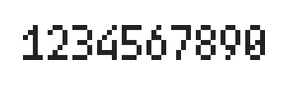 4×7数字点阵字体 ddN47AB1200