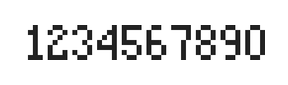4×7数字点阵字体 ddN47AB1209
