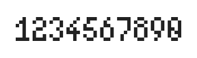 4×7数字点阵字体 ddN47AB1213