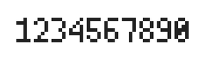 4×7数字点阵字体 ddN47AB1215
