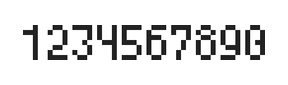 4×7数字点阵字体 ddN47AB1217