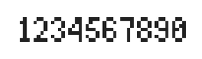4×7数字点阵字体 ddN47AB1231