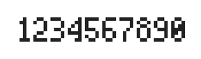 4×7数字点阵字体 ddN47AB1236