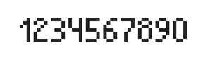 4×7数字点阵字体 ddN47AB1242