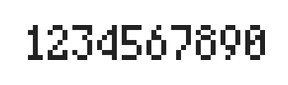 4×7数字点阵字体 ddN47AB1244