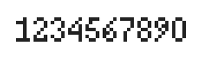 4×7数字点阵字体 ddN47AB1253