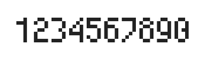 4×7数字点阵字体 ddN47AB1255