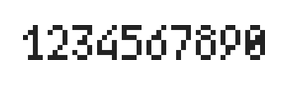 4×7数字点阵字体 ddN47AB1256