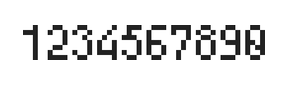 4×7数字点阵字体 ddN47AB1258