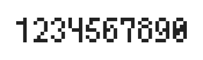 4×7数字点阵字体 ddN47AB1266