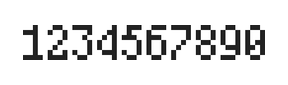 4×7数字点阵字体 ddN47AB1272