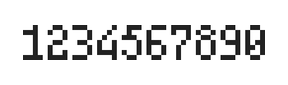 4×7数字点阵字体 ddN47AB1273